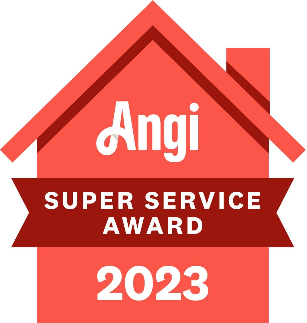Angi Super Service Award 2023 badge for home service businesses