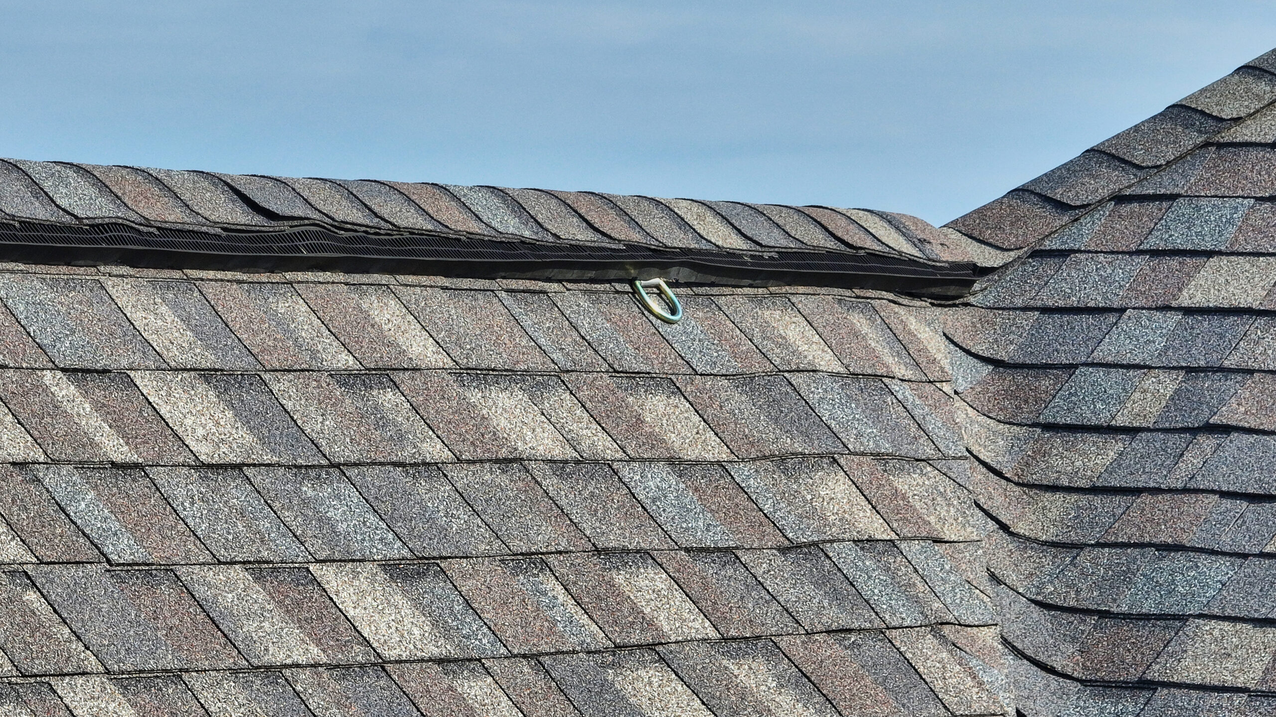 Close-up of asphalt shingles