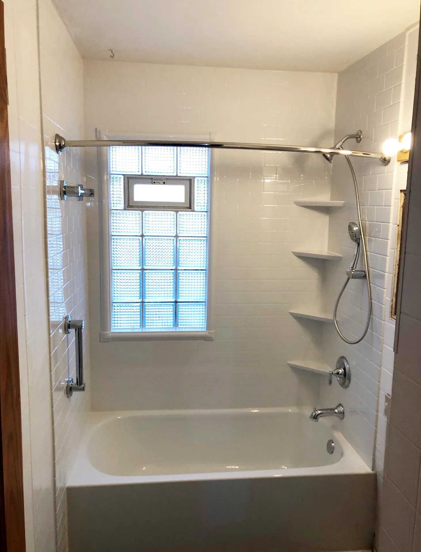 All white tub to shower best bathroom remodelers near me in Belgium, WI | Exterior Pros